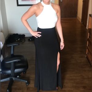 Formal Black And White Dress